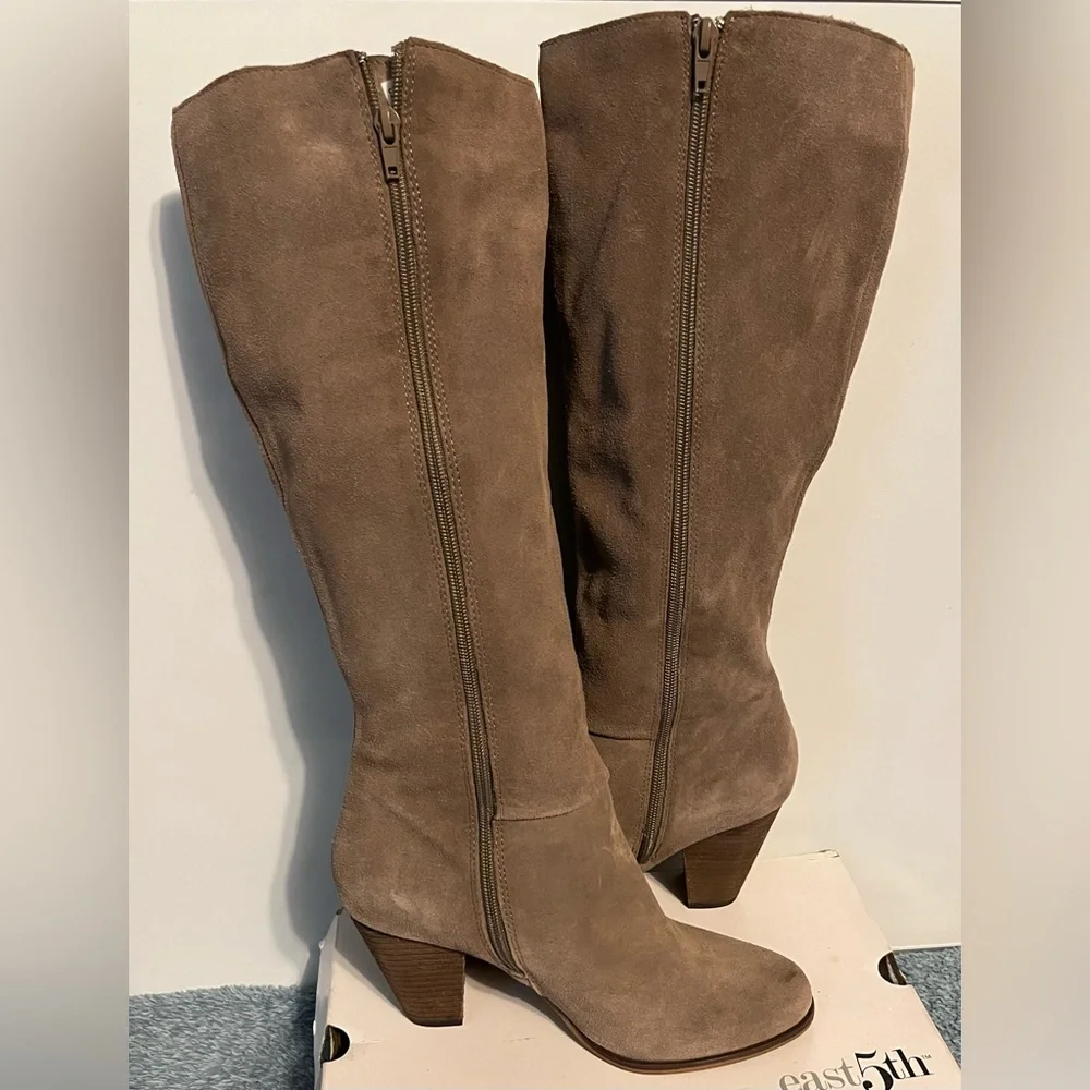 Steve Madden Brown Wedge Heeled Fringe Boots size 8 - Picture 5 of 11